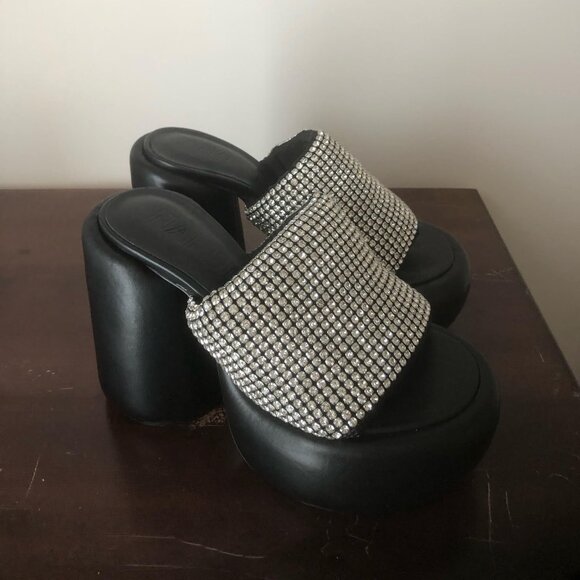 Naked Wolfe WOW Black Diamonds Platform Sandal - Picture 6 of 15